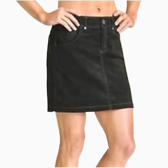 Athleta Ridge Corduroy Mini Skirt Black Wash - Picture 1 of 9